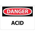 National Marker Co NMC D5P OSHA Sign, Danger Acid, 7in X 10in, White/Red/Black D5P****